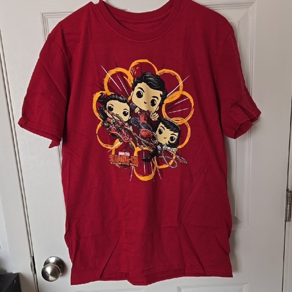 Marvel Red Short Sleeve Tee with Superhero Graphic